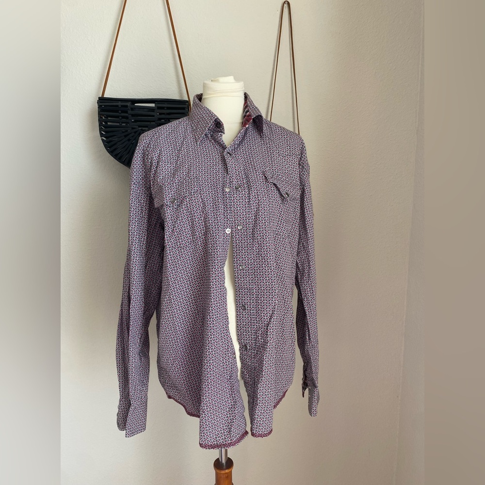 Stetson Snap Western Shirt, Size Large